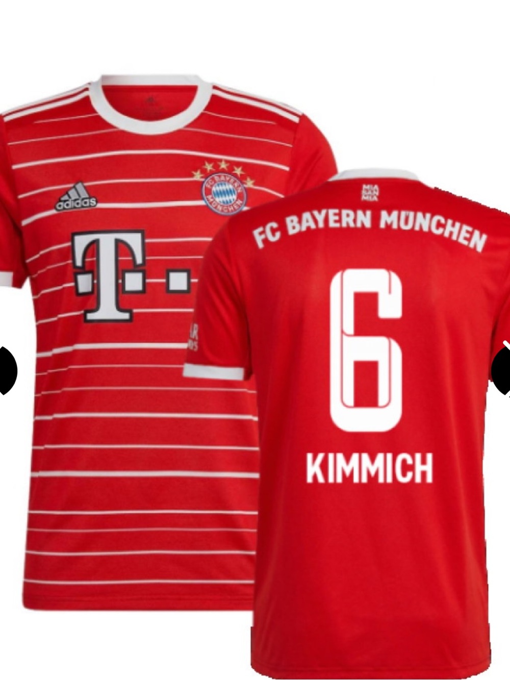 Adidas Bayern Munich Home Shirt KIMMICH 6 soccer Jersey 2022-2023 size 2XL NWT